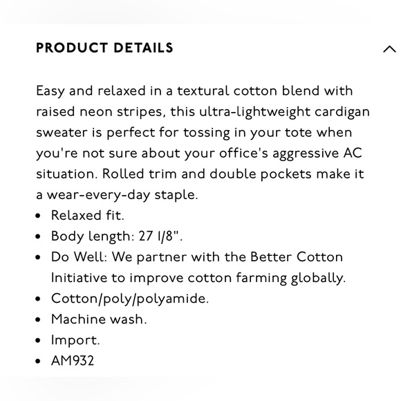 MadeWell Bradley Cardigan in Textured Stripe - Picture 10 of 10